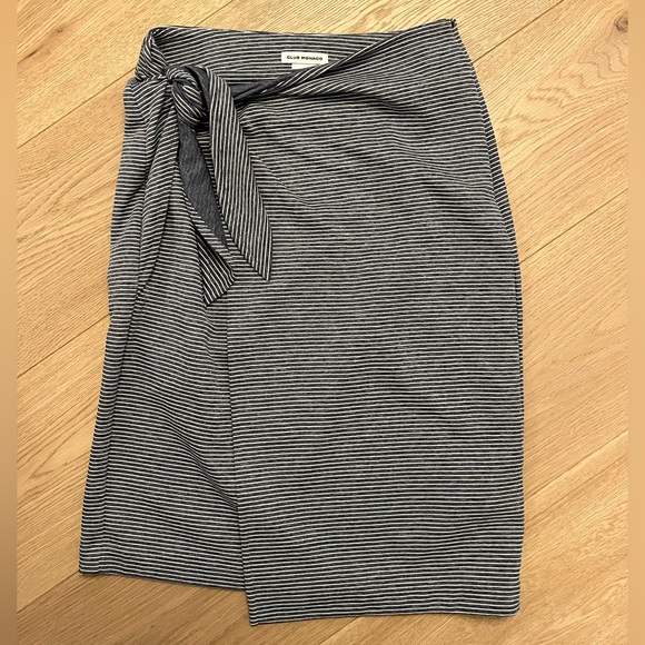 Club Monaco Blue & White Striped Skirt - Picture 1 of 2